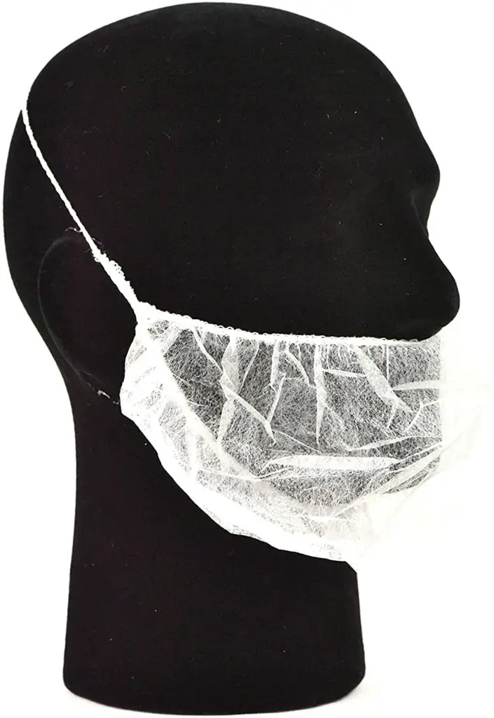 White Disposable Beard Net Covers