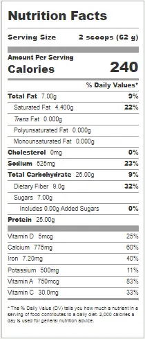 Kachava Protein Powders Nutrition Facts - Cully's Kitchen