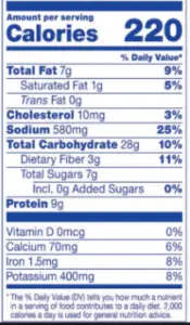 Birds Eye Voila Garlic Chicken Nutrition Facts - Cully's Kitchen