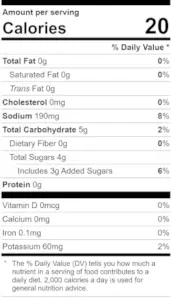 Birthday Chip Bag Nutrition Facts