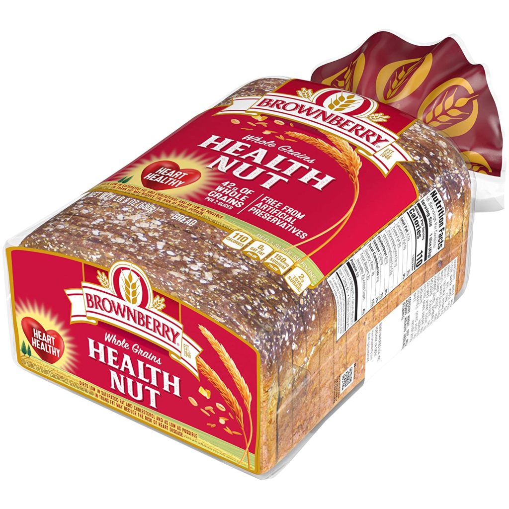 Brownberry Whole Grains Health Nut Bread, Taste the Real Nuts and Seeds, 24 oz