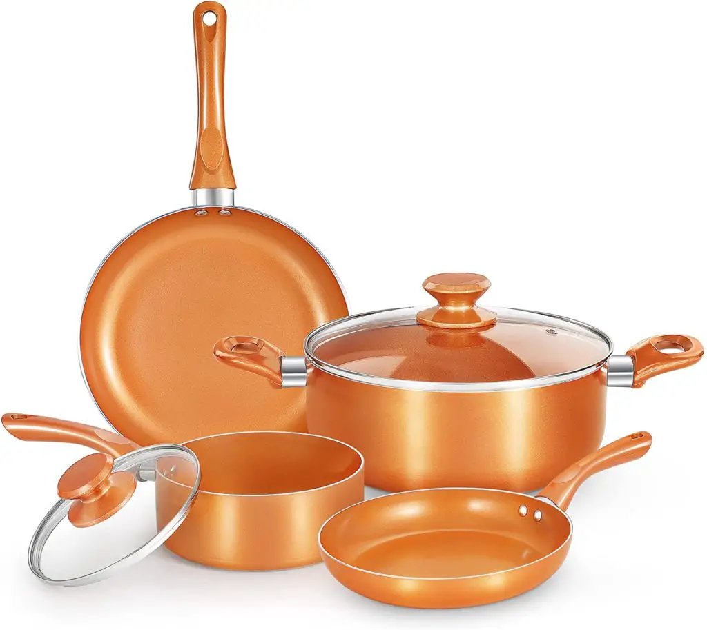 Copper Pot and Pans Set 