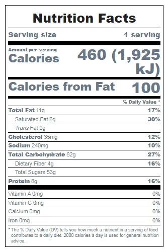 Cracker Barrel Blackberry Cobbler Nutrition Facts