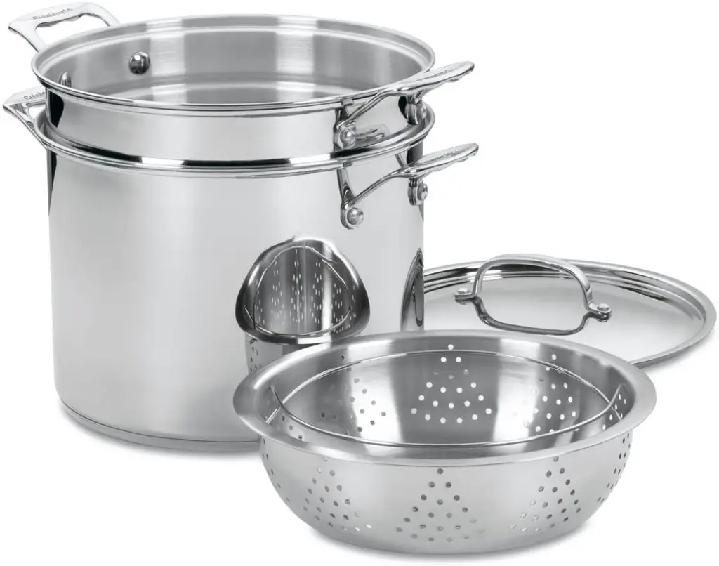Cuisinart 77-412 Chef's Classic Stainless 4-Piece 12-Quart Pasta/Steamer Set,Stainless Steel