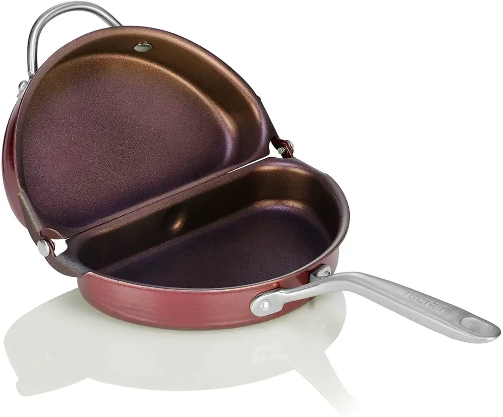 BRA Dupla Double Omelette Pan 24 cm Cast Aluminium with Non-Stick Suitable for 