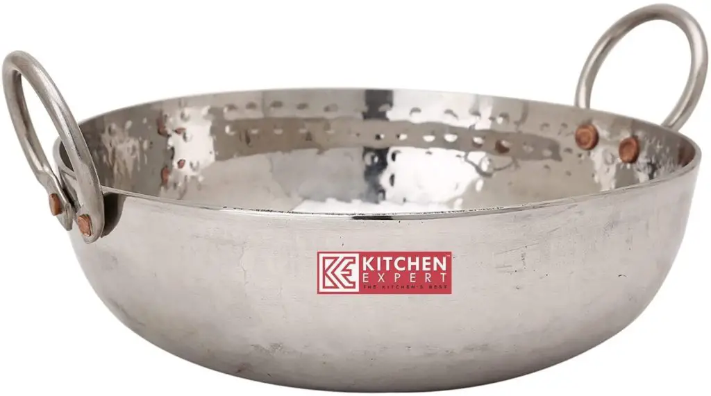Kitchen Expert Stainless Steel Hammered Kadhai
