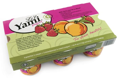 Li'l Yami Yogurt, Strawberry, Peach & Cream