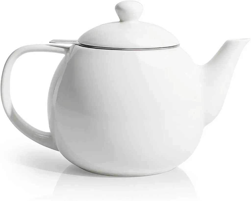 Porcelain Tea Pot with Stainless Steel Infuser