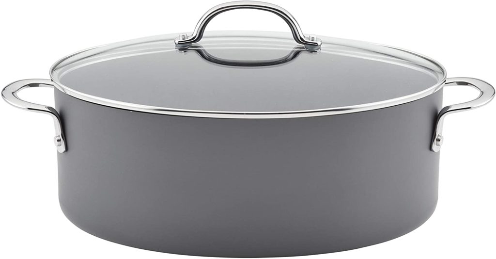 Professional Hard Anodized Nonstick Cookware Oval Pasta Pot
