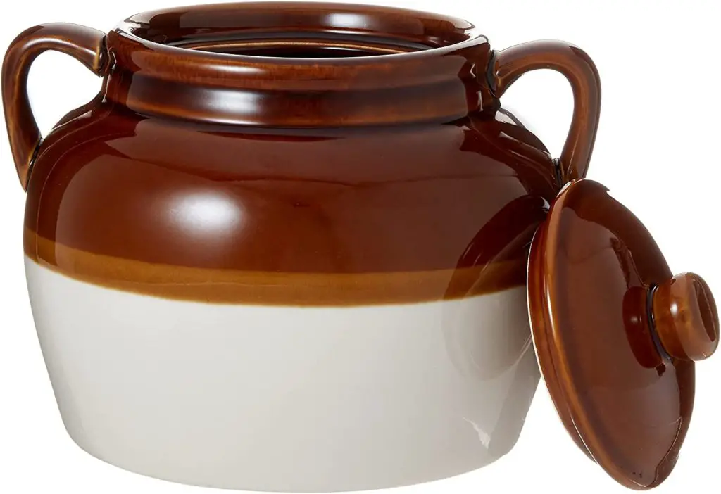 R&M International Traditional Style 4.5-Quart Large Ceramic Bean Pot