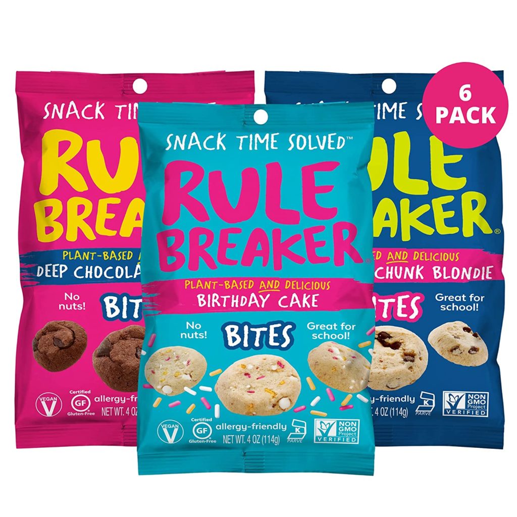 Rule Breakers Vegan Gluten Free Snacks Variety Pack Blondie Brownie Cookie Bites