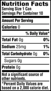 Diet Pepsi Zero Sugar Nutrition Facts - Cully's Kitchen