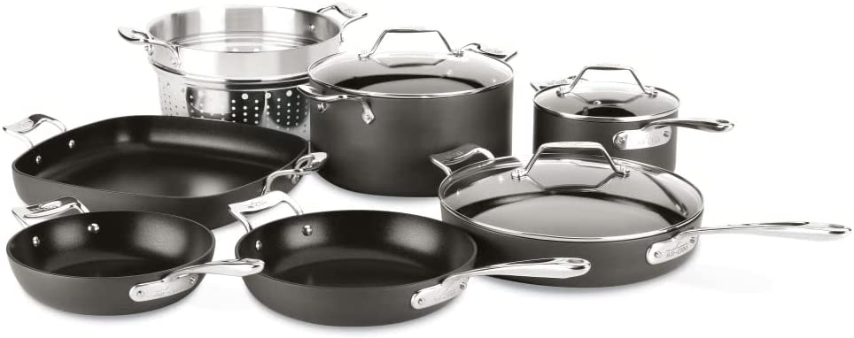 All-Clad Essentials Nonstick Hard Anodized Cookware Set
