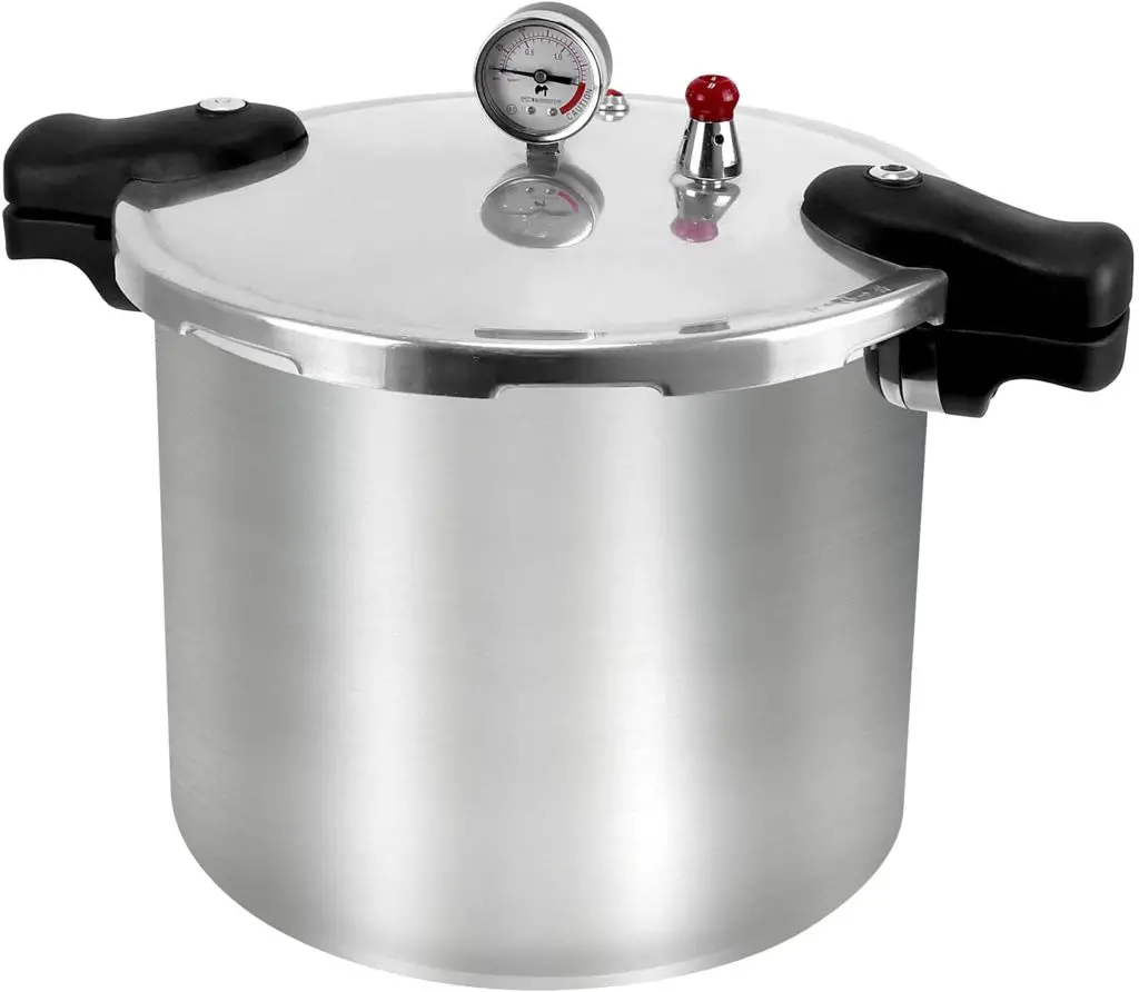 BreeRainz Pressure Cooker 21 Quart Aluminum,Nonstick Pressure Canner With Pressure Gauge