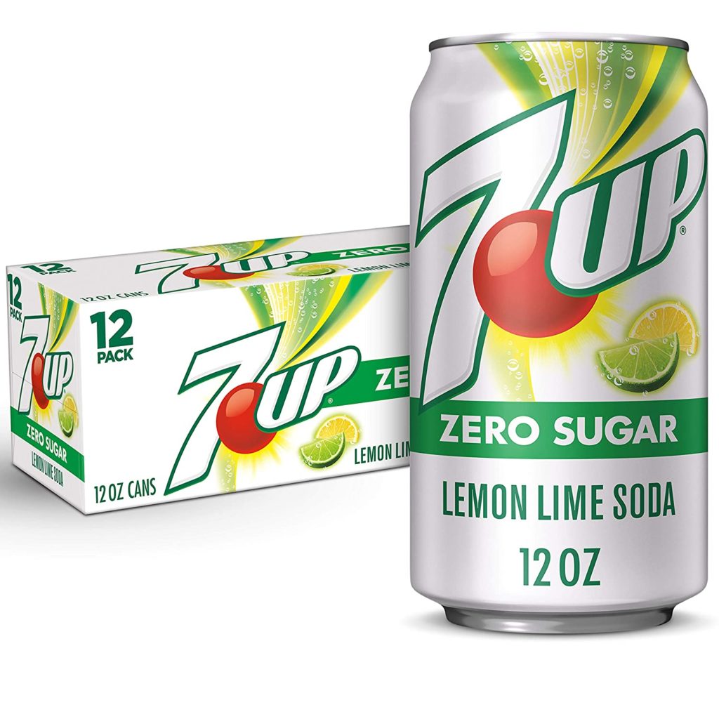 Diet 7UP Lemon Lime Soda, Zero Calories and Caffeine Free