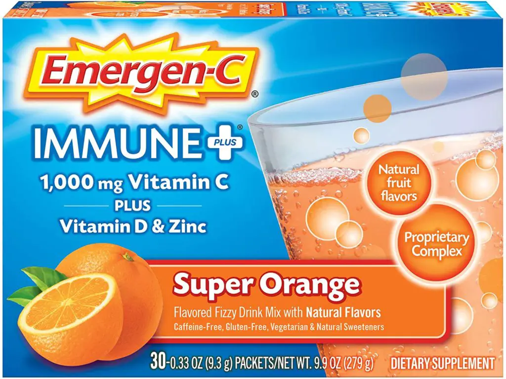 Emergen-C Immune+ 1000mg Vitamin C Powder, with Vitamin D, Zinc, Antioxidants