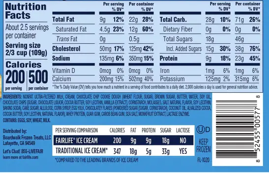 Fairlife Ice Cream Nutrition Facts