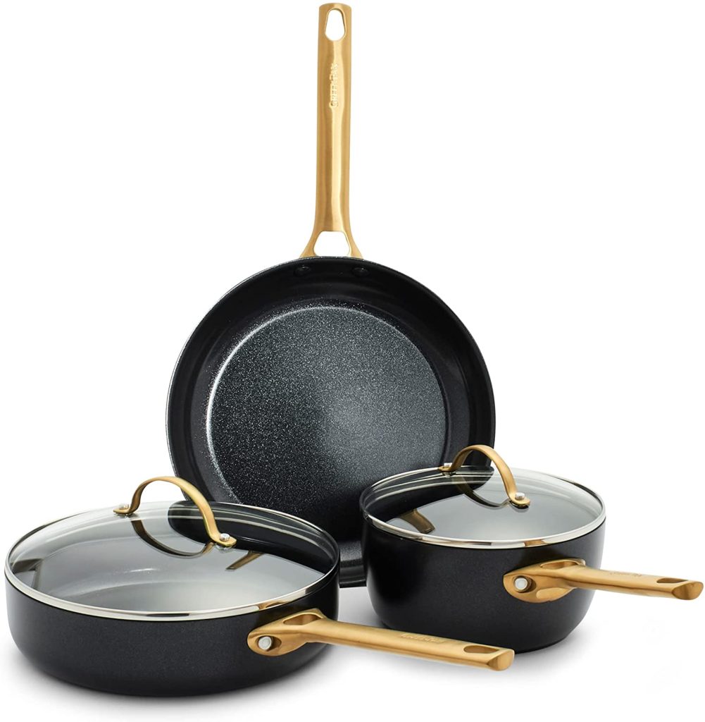 GreenPan Reserve Hard Anodized Healthy Ceramic Nonstick 5 Piece Cookware Pots and Pans
