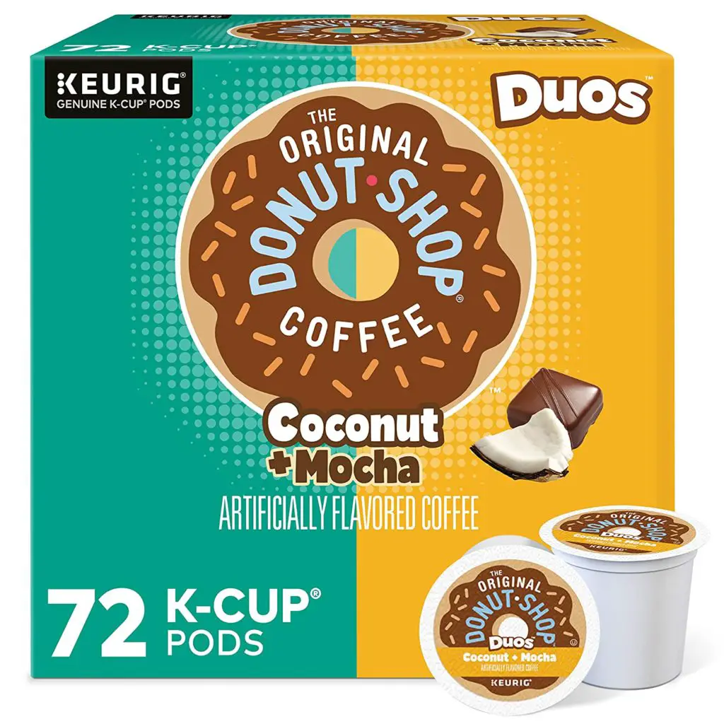 The Original Donut Shop Coconut Mocha, Single-Serve Keurig K-Cup Pods, Flavored Medium Roast Coffee, 72 Count