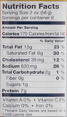 jamonilla tulip nutritin facts