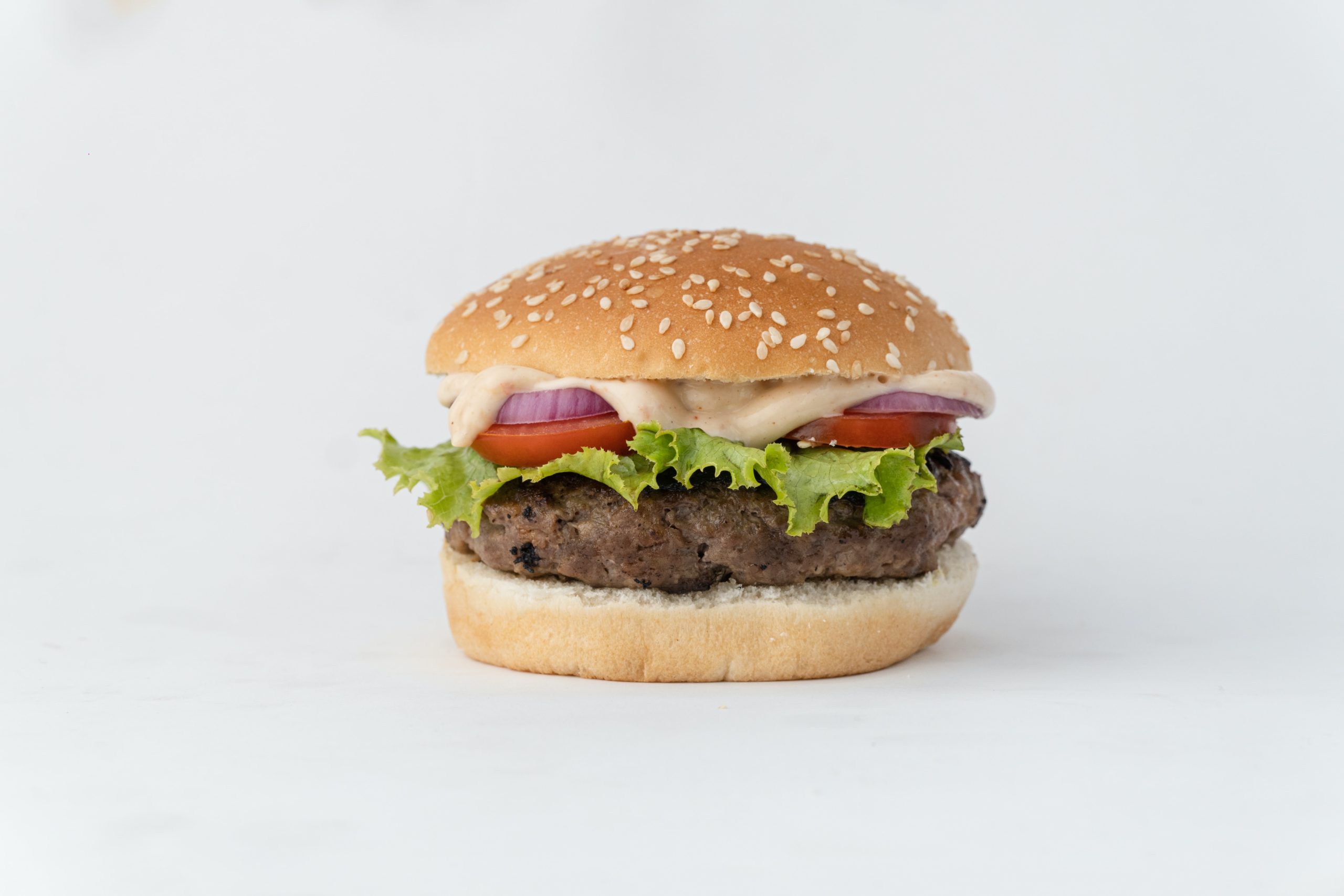 Burger with lettuce