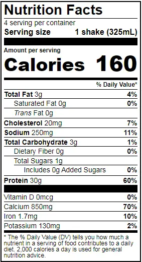 Quest Vanilla Protein Shake Nutrition Facts