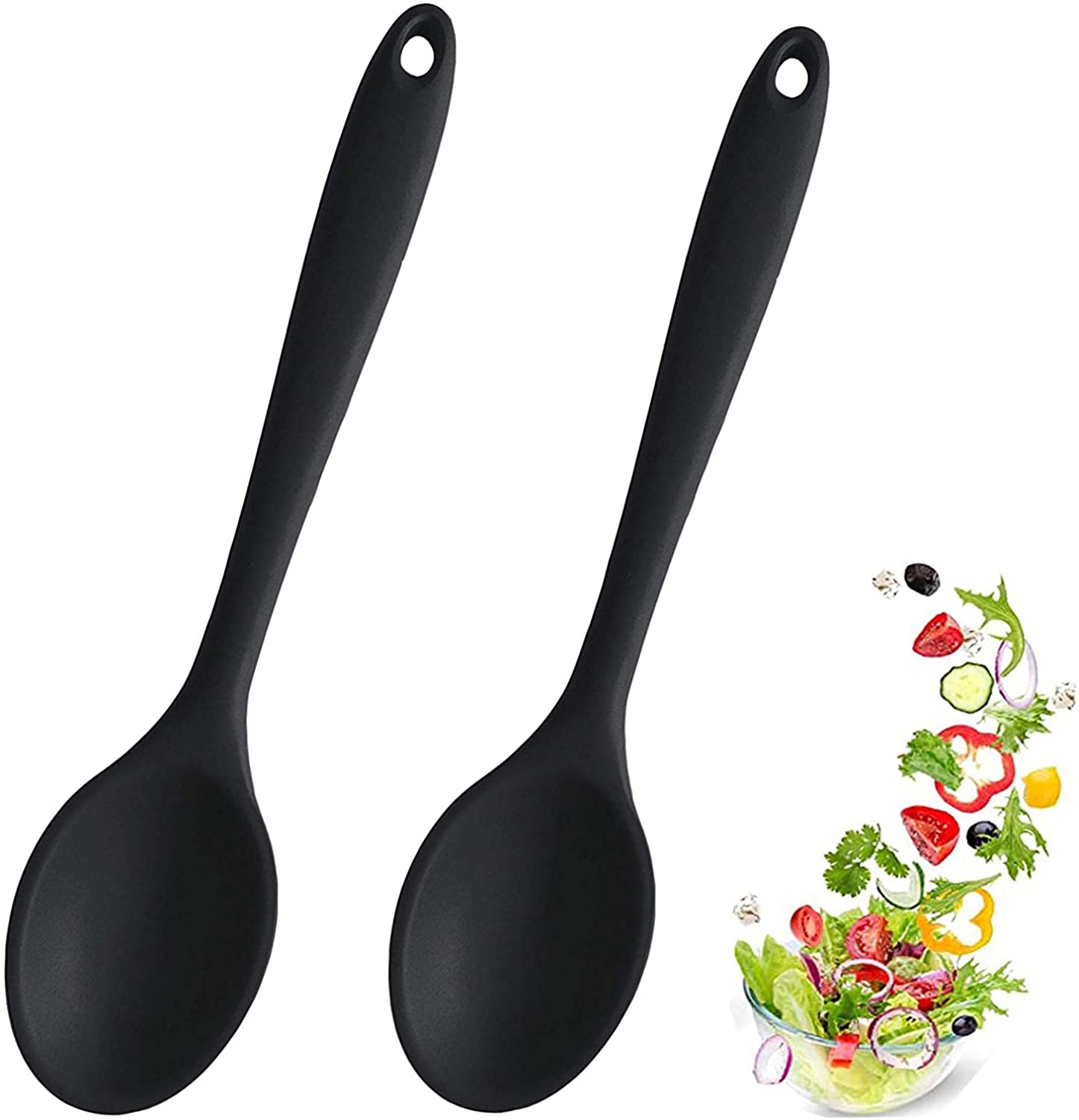 2 Pcs Silicone Spoons for Cooking Heat