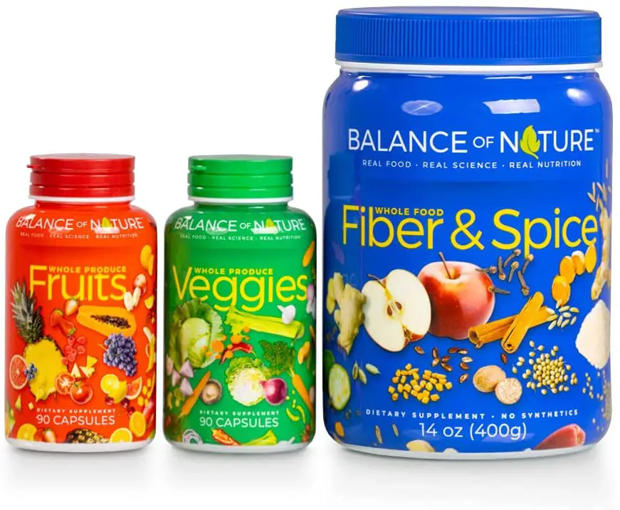 Balance of Nature Whole Health System - 1 Fruits & Veggies, 1 Fiber & Spice 