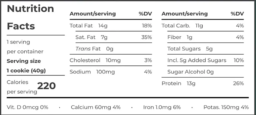 power crunch mint bar nutrition facts