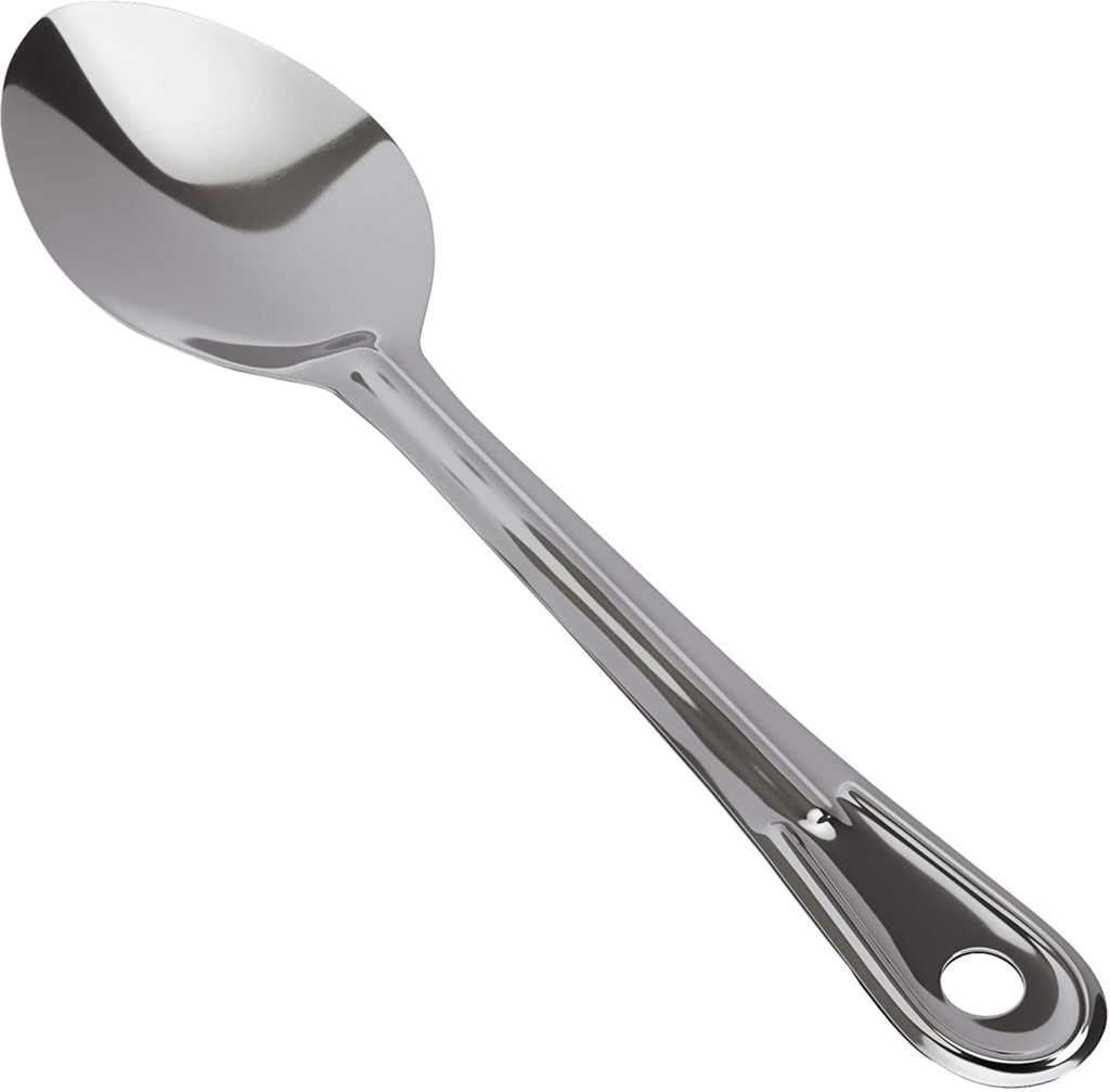 Big, Solid Stainless Steel Spoons for Cooking, Baking and Basting.