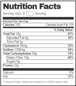 how many calories in wendys chilli