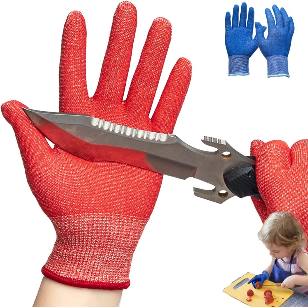 Schwer 2 Pairs ANSI A6 Cut Resistant Gloves for Kids